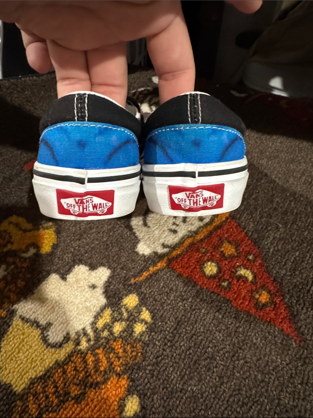 Vans Kids Blue Cat Graphic Slip-On Sneakers - Picture 4 of 6